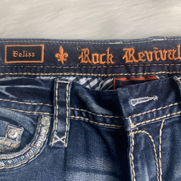 Rock Revival Bliss Easy Skinny Jeans W/ Bedazzled Pockets - Picture 14 of 16